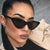 Sexy Cat Eye Sunglasses Women Brand Designer Mirror Black