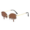 Rimless Sunglasses Women fashion  Vintage Unique Tears