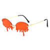 Rimless Sunglasses Women fashion  Vintage Unique Tears