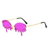 Rimless Sunglasses Women fashion  Vintage Unique Tears