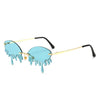 Rimless Sunglasses Women fashion  Vintage Unique Tears
