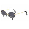 Rimless Sunglasses Women fashion  Vintage Unique Tears