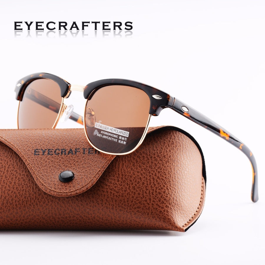 Tortoise Designer Inspired Classic Half Frame Horned