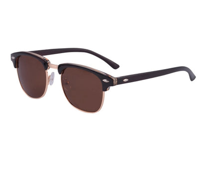 Tortoise Designer Inspired Classic Half Frame Horned