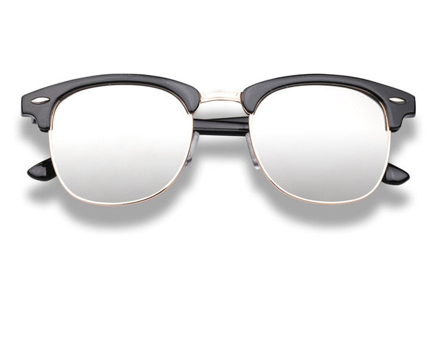 Tortoise Designer Inspired Classic Half Frame Horned