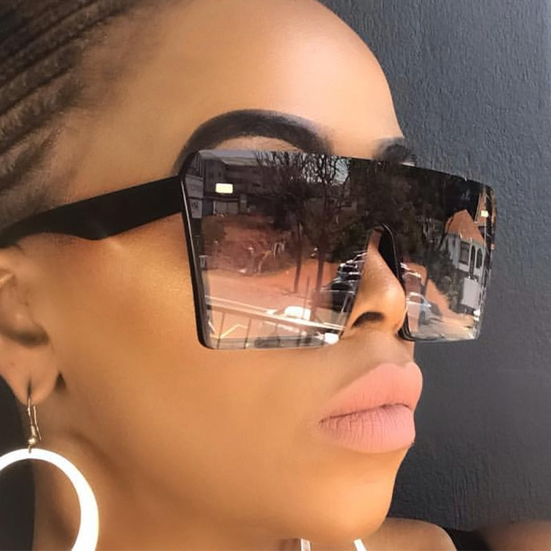 Square Sunglasses Women Luxury Brand Fashion Flat