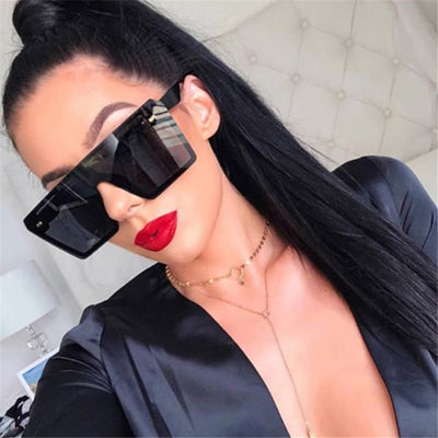 Square Sunglasses Women Luxury Brand Fashion Flat