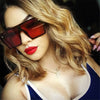 Square Sunglasses Women Luxury Brand Fashion Flat