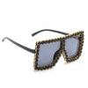 TTLIFE Fashion Large Diamond Crystal Sunglasses Women