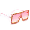 TTLIFE Fashion Large Diamond Crystal Sunglasses Women