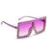 TTLIFE Fashion Large Diamond Crystal Sunglasses Women