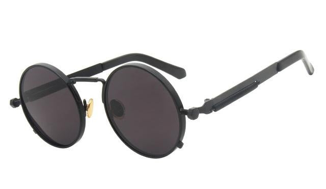 Men Women Metal Frame Round Sunglasses