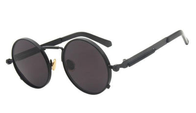 Men Women Metal Frame Round Sunglasses