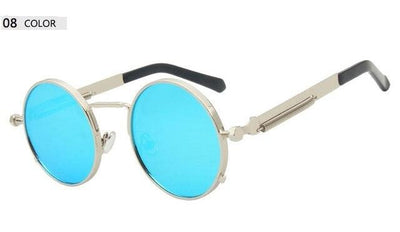 Men Women Metal Frame Round Sunglasses
