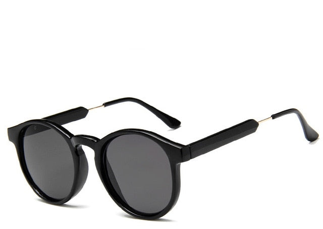 Retro Round Sunglasses Women Men Brand Design