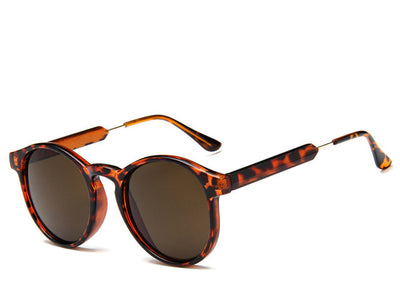Retro Round Sunglasses Women Men Brand Design