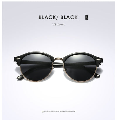 New Polarized Round Sunglasses Mens Womens Brand Designer