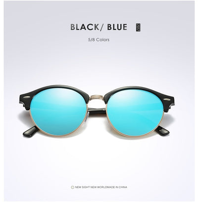 New Polarized Round Sunglasses Mens Womens Brand Designer