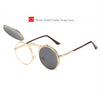 Women Men Brand Designer Retro Round Metal