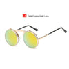 Women Men Brand Designer Retro Round Metal