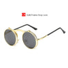 Women Men Brand Designer Retro Round Metal