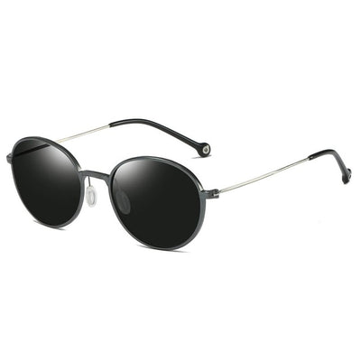 Mens Polarized Sunglasses Aluminum Magnesium Oval Retro