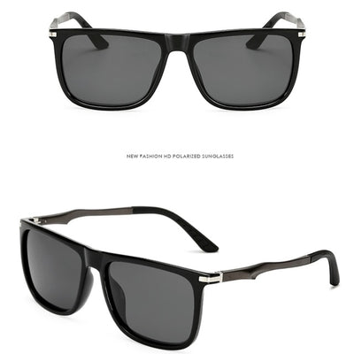 Rectangle Men Polarized Sunglasses Fashion Vintage