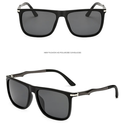 Rectangle Men Polarized Sunglasses Fashion Vintage