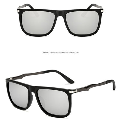 Rectangle Men Polarized Sunglasses Fashion Vintage