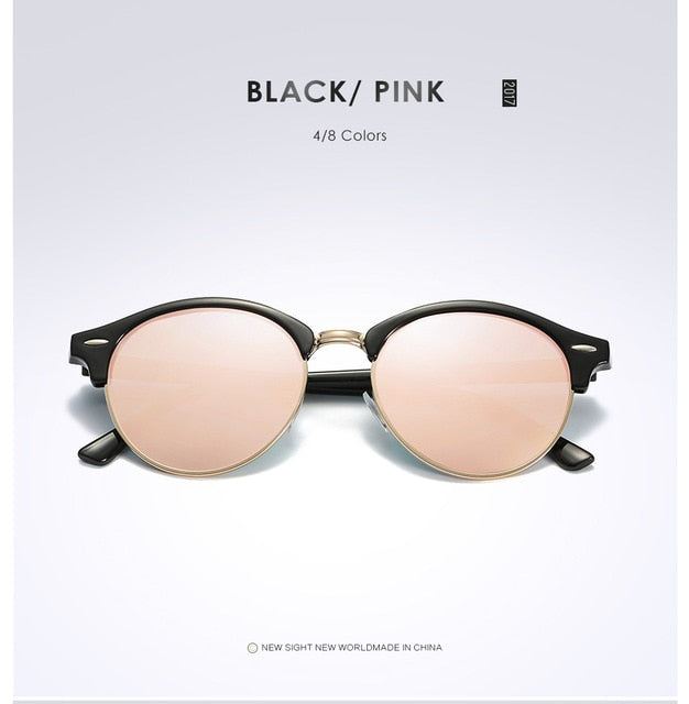 New Polarized Round Sunglasses Mens Womens Brand Designer