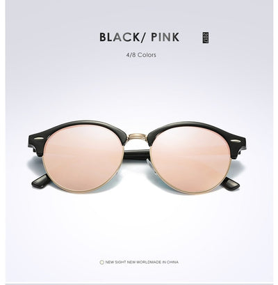 New Polarized Round Sunglasses Mens Womens Brand Designer
