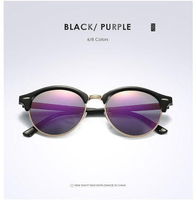 New Polarized Round Sunglasses Mens Womens Brand Designer