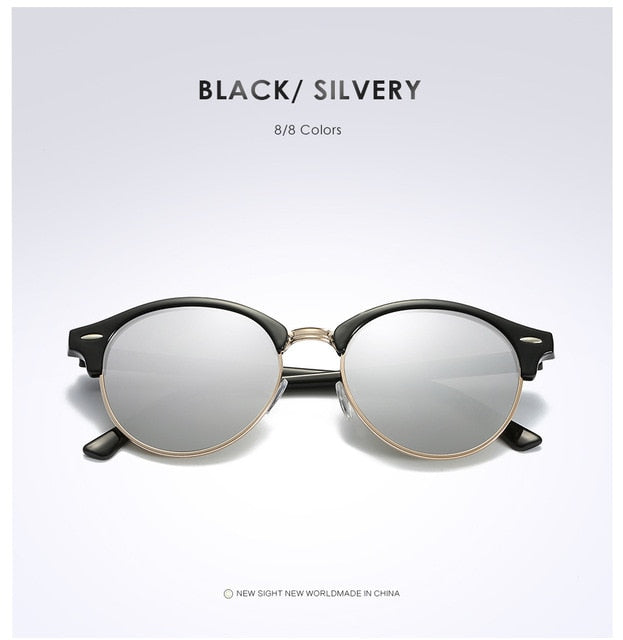 New Polarized Round Sunglasses Mens Womens Brand Designer