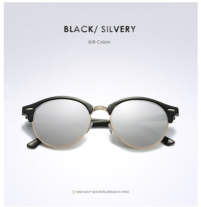 New Polarized Round Sunglasses Mens Womens Brand Designer