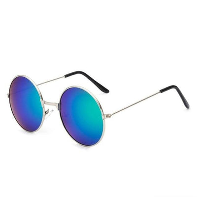 Round Metal Frame Men Women Sunglasses