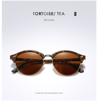 New Polarized Round Sunglasses Mens Womens Brand Designer