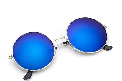 Round Metal Frame Men Women Sunglasses