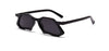 Vintage polygon sunglasses men clear lens