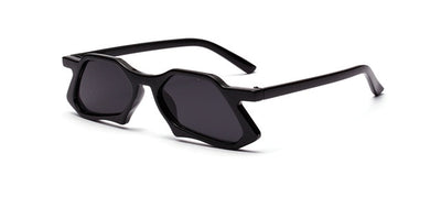 Vintage polygon sunglasses men clear lens