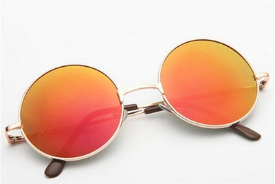 Round Metal Frame Men Women Sunglasses