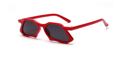 Vintage polygon sunglasses men clear lens