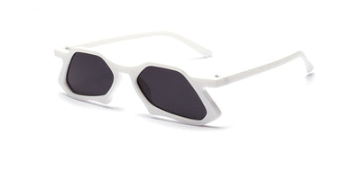Vintage polygon sunglasses men clear lens
